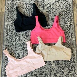 Art class ribbed material soft bra-lets x4